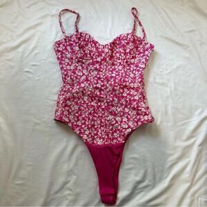 NWT ZARA Pink Floral Bodysuit